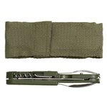 MFH Zakmes / Eetbestek set 3-delig RVS met tas, legergroen