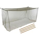 French army mosquito net for camp bed with rods, OD green