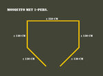 Fosco 1-persoons muskietennet voor veldbed of tent, wit