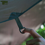 TF-2215 Tarpaulin, 210T polyester rip-stop, OD green, metal eyes, 300 x 300CM
