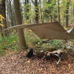 TF-2215 Tarpaulin, 210T polyester rip-stop, coyote tan, metal eyes, 300 x 300CM