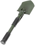 3-in-1 folding shovel with cover, green