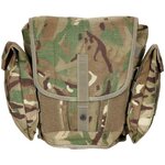 Sac de masque à gaz Molle Field Pack de l'armée britannique avec poches latérales, bandoulière et sangle de jambe, MTP Multicam