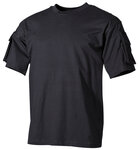 MFH US short sleeve shirt mit Ärmeltaschen, schwarz