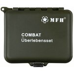 MFH kit de survie combat 36 pièces, boîtier ABS, vert olive