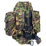 Niederländische Armee Feldrucksack 80L mit Seitentaschen und Daypack-Trägern, Gen II DPM camo