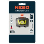 Nebo Einstein 250 LED hoofdlamp IP44 2-kleuren, 3x AAA