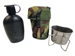 Avon Armeefeldflasche 1QT mit Edelstahlbecher und Molle Tasche, DPM camo