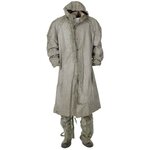 Combinaison de protection en caoutchouc NBC/CBRN polonaise, 2 pièces, avec sac de transport, gris