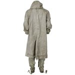 Combinaison de protection en caoutchouc NBC/CBRN polonaise, 2 pièces, avec sac de transport, gris