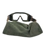 Revision Desert Locust ballistic safety glasses with clear lens and protective case