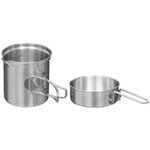 Fox Outdoor Kochset 2-teilig, Topf / Pfanne, Edelstahl