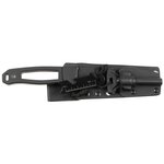 Couteau Fox outdoor Scorpion Survival avec manche G-10 et silex, étui Kydex, noir/gris