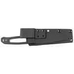 Couteau Fox outdoor Scorpion Survival avec manche G-10 et silex, étui Kydex, noir/gris