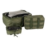 101 Inc Packing Cubes organizers transparent, set of 3, OD green
