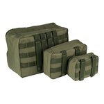 101 Inc Packing Cubes organizers transparent, set of 3, OD green
