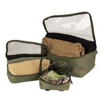 101 Inc Packing Cubes organizers transparent, set of 3, OD green