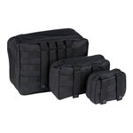 101 Inc Packing Cubes organizers transparent, set of 3, black