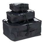 101 Inc Packing Cubes organizers transparent, set of 3, black