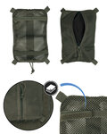 Mil-Tec sac de rangement en maille avec bandes velcro, moyen, vert olive
