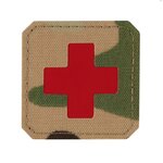 M-Tac Patch Medic Cross Laser Cut, 45 x 45 mm, Multicam / Red