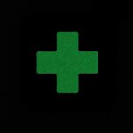 M-Tac Patch Medic Cross Laser Cut, 45 x 45 mm, GID Fluorescent Reflective, Black/White