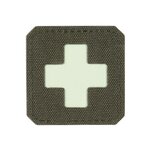M-Tac Patch Medic Cross Laser Cut, 45 x 45 mm, GID Fluorescent Reflective, Green/White