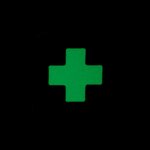 M-Tac Patch Medic Cross Laser Cut, 45 x 45 mm, GID Fluorescent Reflective, Green/White