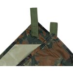 MFH Mehrzweckplane, 210D Oxford Polyester Ripstop, Flecktarn, Befestigungsschlaufen, 300 x 300 cm