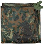 MFH Mehrzweckplane, 210D Oxford Polyester Ripstop, Flecktarn, Befestigungsschlaufen, 300 x 300 cm