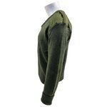 British Military Police Commando V-Neck Sweater, 100% Wool, OD green