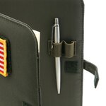 Carnet de notes en polyester Fosco Outdoor grande, vert armée