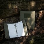 Carnet de notes en polyester Fosco Outdoor grande, vert armée