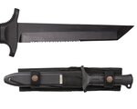 Couteau de terrain Mil-Tec Bundeswehr KM2000 noir, étui multimount