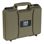101 Inc Pistol Case, ABS, lockable, olive green