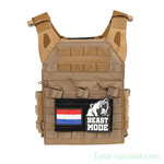 101 Inc MOLLE patch adapter hook + loop big, zwart