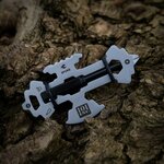 101 Inc Multifunktionales Taschen-Überlebenswerkzeug mit Magnesium Feuerstahl, Edelstahl