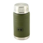 M-Tac thermosfles met lepel en beker 750 ml, RVS, legergroen
