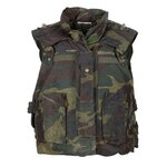 Italian AP94 body armor vest, with kevlar soft armor fillers, woodland camo