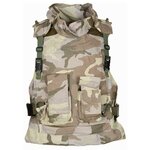 Italian AP95 body armor vest, with kevlar soft and hard armor fillers, full kit, Desert DPM