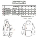 AB Delta softshell jas ademend, wind- en waterdicht, zwart