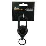 Kombat tactical uitschuifbare karabijnhaak met trekkoord, zwart