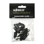 Kombat Tactical Paracord Befestigungsclips für Segel/Tuch/Plane, 10er Set, schwarz