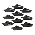 Kombat Tactical Paracord Befestigungsclips für Segel/Tuch/Plane, 10er Set, schwarz