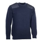 Dutch navy commando sweater Wool with round neck, blue