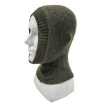 German Bundeswehr Balaclava 1-hole 100% Wool short, Cold weather, grey/foliage