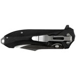 Fox outdoor Bushcraft couteau pliant avec manche G10, noir
