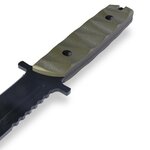 Tsjechische leger veldmes met nylon schede, zwart lemmet, CZ M95 camo