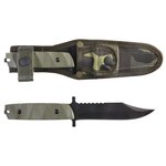 Tsjechische leger veldmes met nylon schede, zwart lemmet, CZ M95 camo