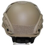 MFH US MICH 2002 airsoft helm met rails, ABS, Coyote tan